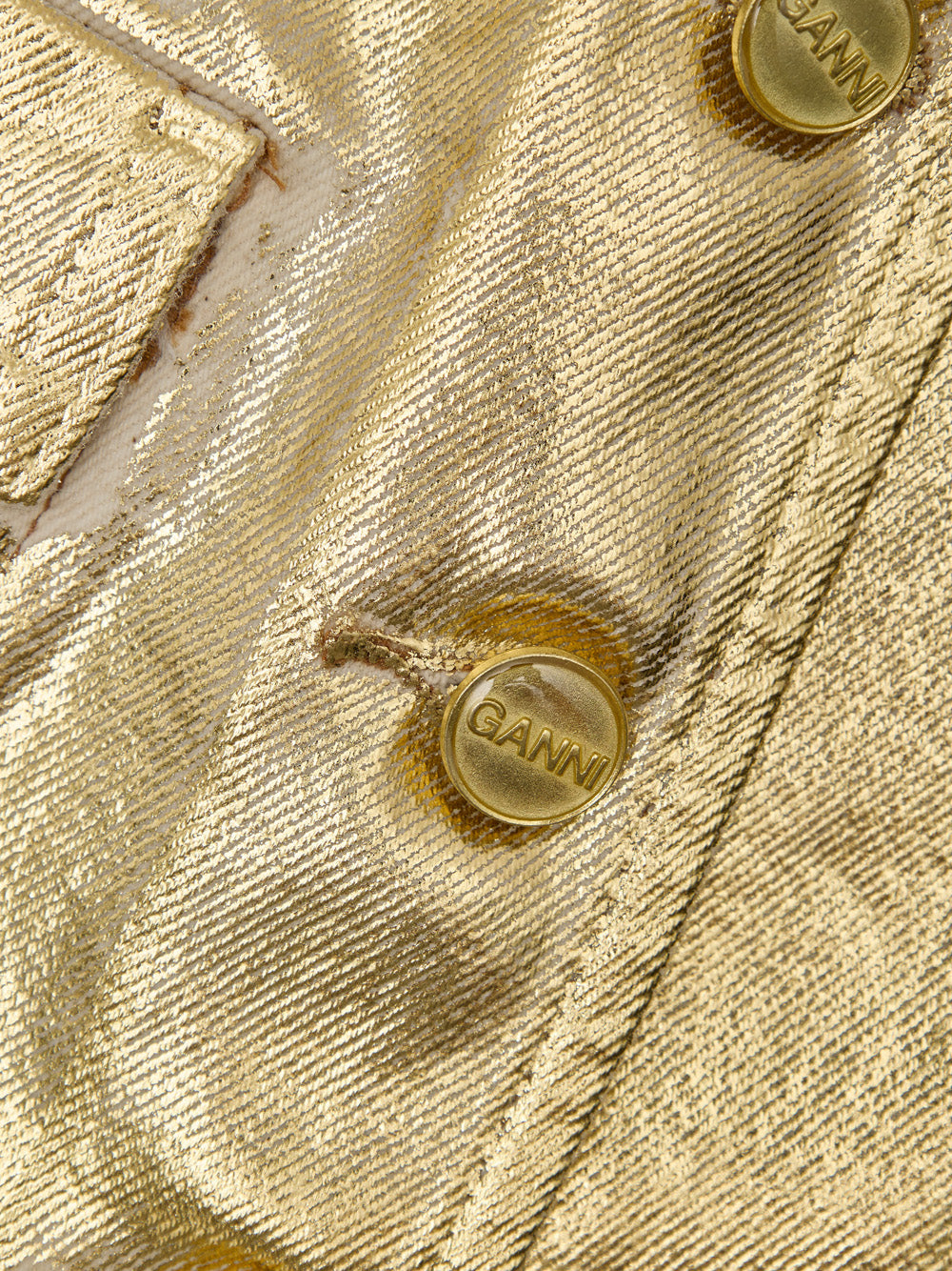 Ganni Gold Coated Gilet