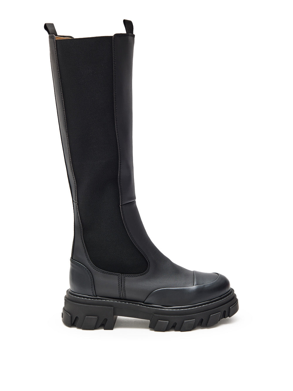 Black Knee-High Chelsea Boots