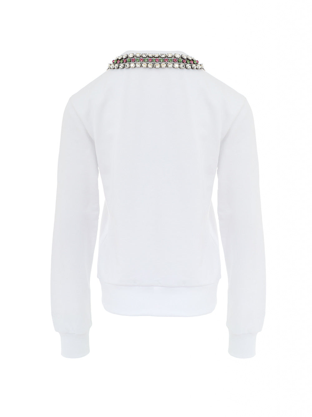 Gucci White Sweatshirt with Jewel Neckline – Women – Siebentaschen