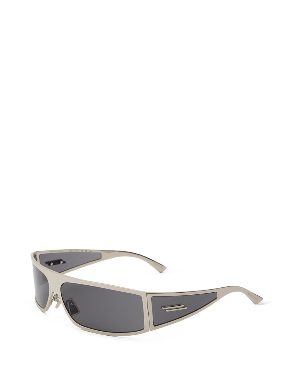 Bottega Veneta Silver Metal Wraparound Sunglasses