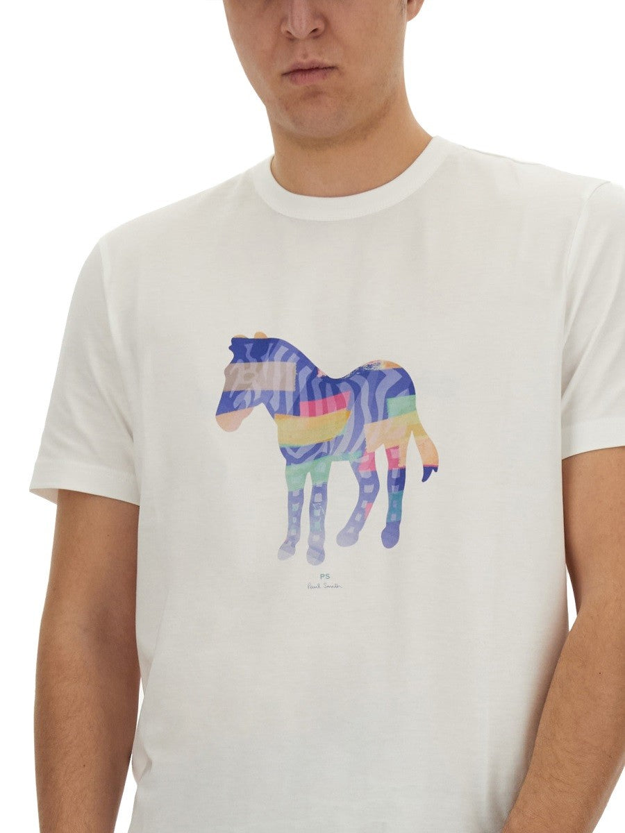 PS BY PAUL SMITH ZEBRA PRINT T-SHIRT