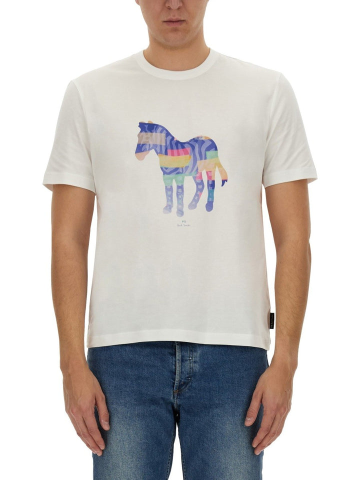 PS BY PAUL SMITH ZEBRA PRINT T-SHIRT