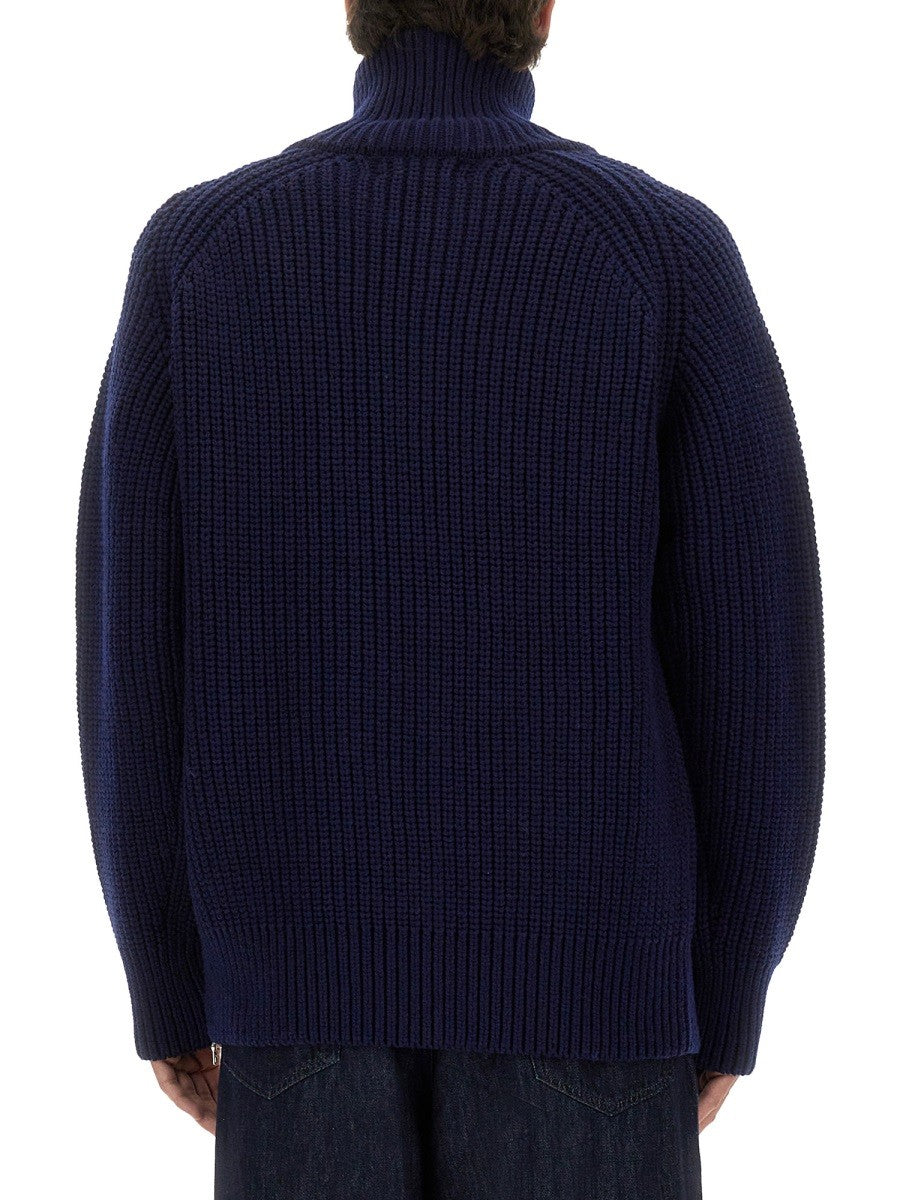 Dries Van Noten ZIPPERED WOOL SWEATER