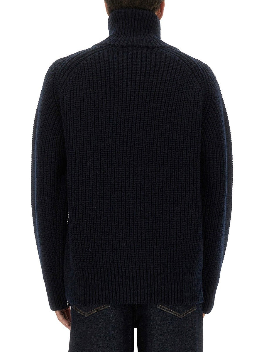 Dries Van Noten ZIPPERED WOOL SWEATER